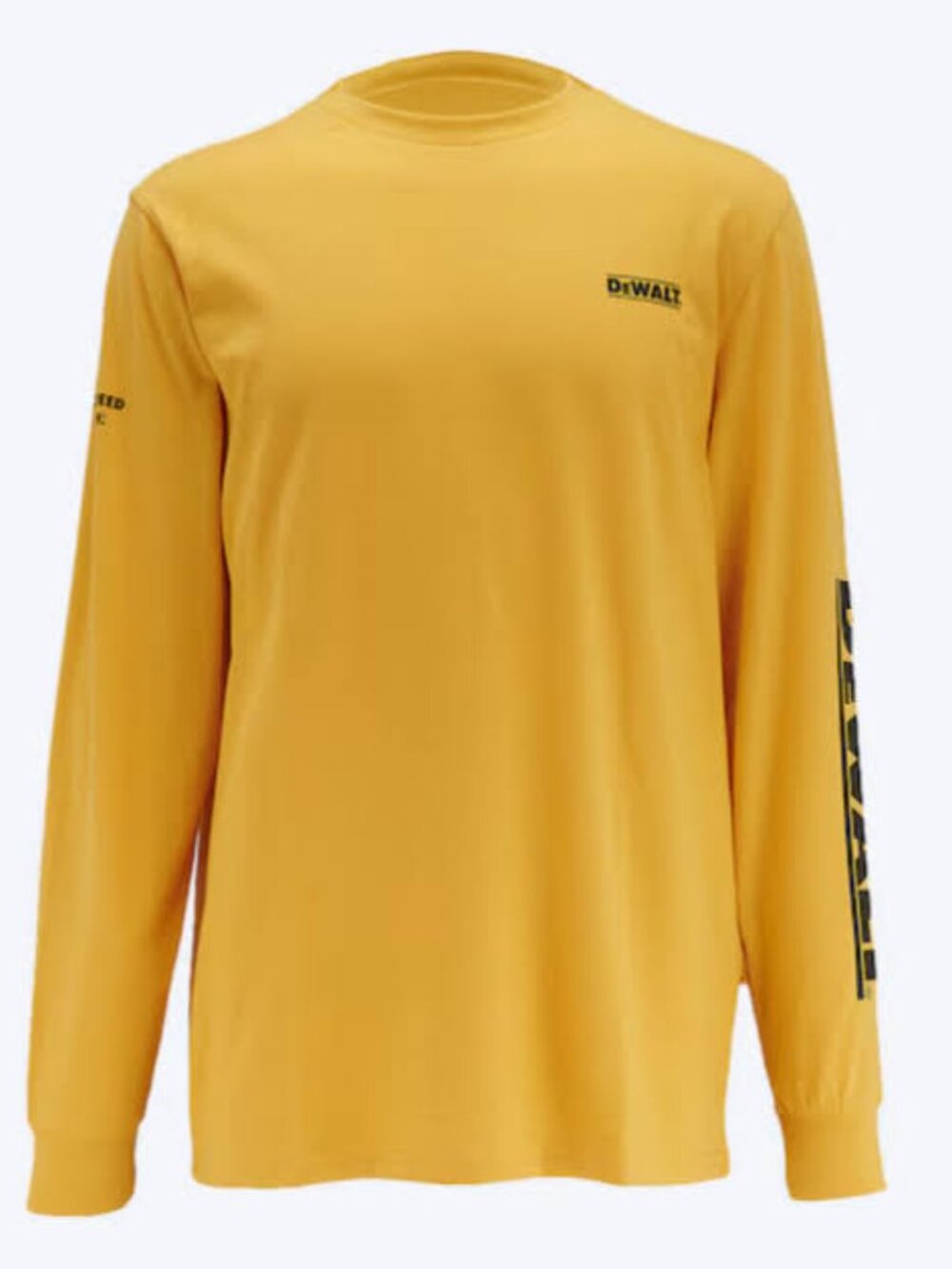 DeWALT Logo Long Sleeve Tee Workwear Yellow Graphic Shirt Men’s M